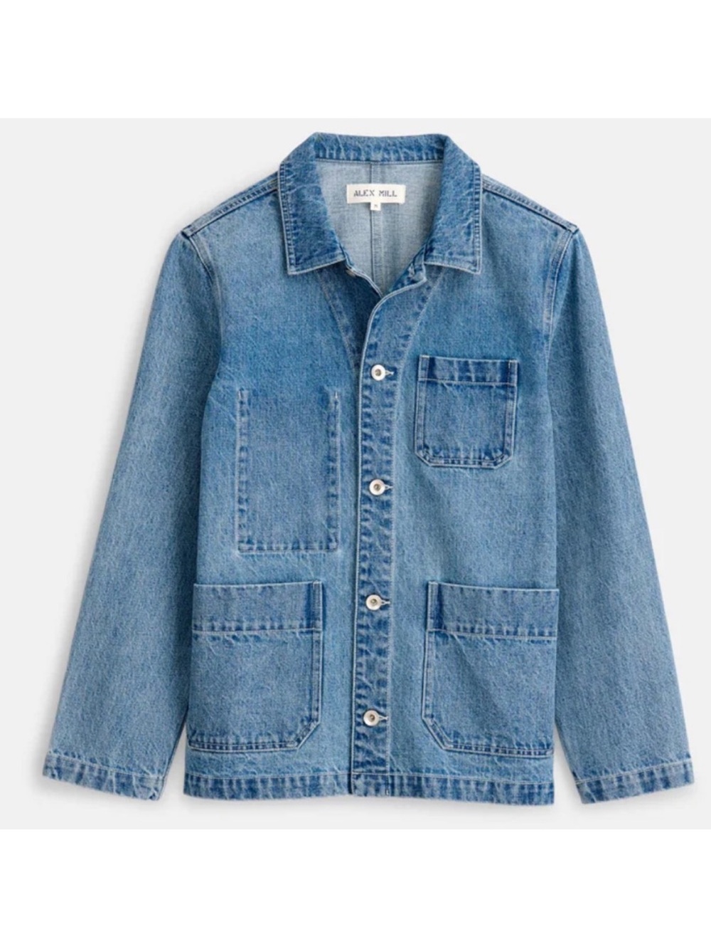 Alex Mill Britt Work Jacket in Denim Vintage Wash | L